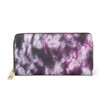 Tie Dye Purple Zipper Wallet Bynelo